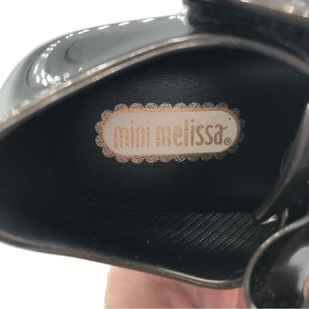 Mini Melissa Ultragirl Little Girls Sz 5 Triple Bow Mary Jane Shoes Sandals EUC